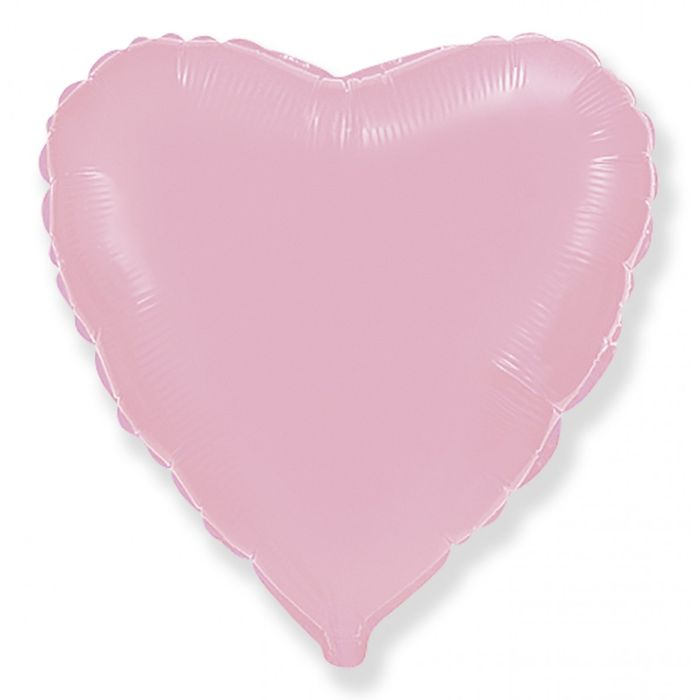 Шар Ф 18" Сердце Металлик розовый 45 см